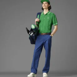 Argyle Knit Polo Green