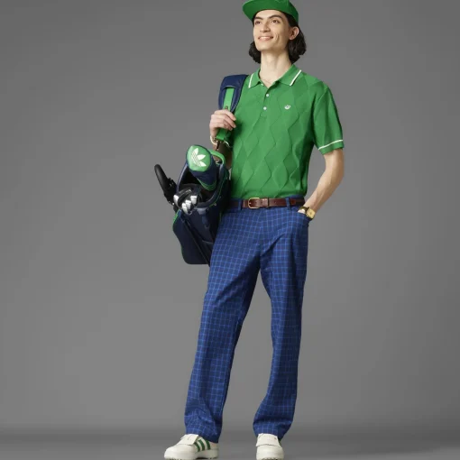Argyle Knit Polo Green