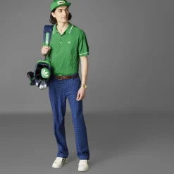 Argyle Knit Polo Green