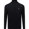 Autumn Crest Quarter Zip Knit Black
