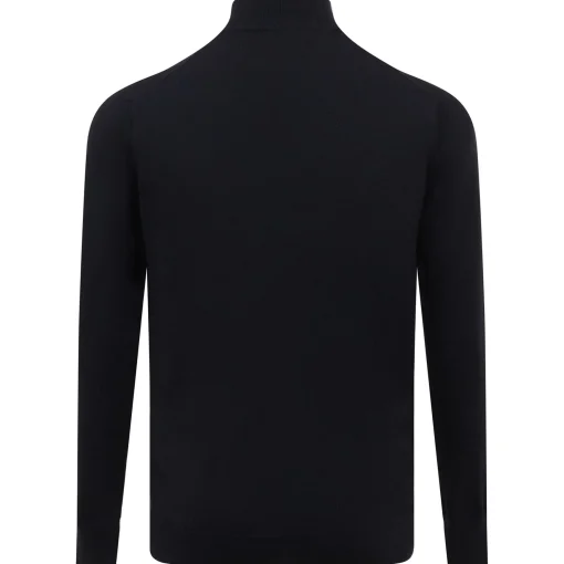Autumn Crest Quarter Zip Knit Black