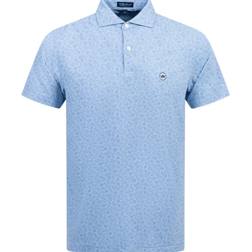 Botanical Performance Jersey Polo Blue Frost