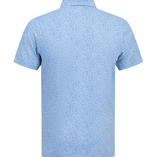 Botanical Performance Jersey Polo Blue Frost