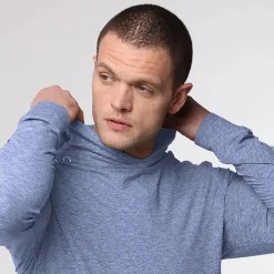 Clyde Hoodie Blue Marl