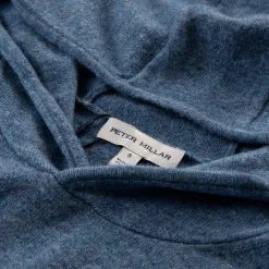 Conway Wool Cashmere Popover Hoodie Denim Blue