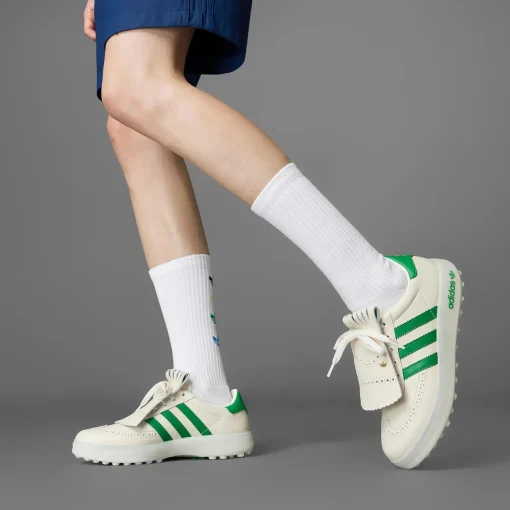 Coursecup Spikeless Golf Shoes White/Green/Yellow