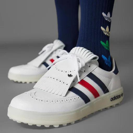 Coursecup Spikeless Golf Shoes White/Indigo/Scarlet
