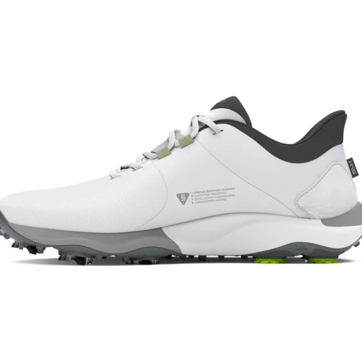 Drive Pro Wide Spiked Golf Shoes White/Grey