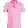 Feeder Stripe High Gauge Jersey Polo Knockout Pink