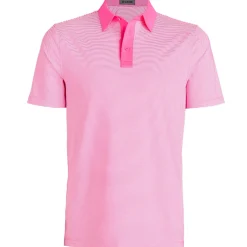 Feeder Stripe High Gauge Jersey Polo Knockout Pink
