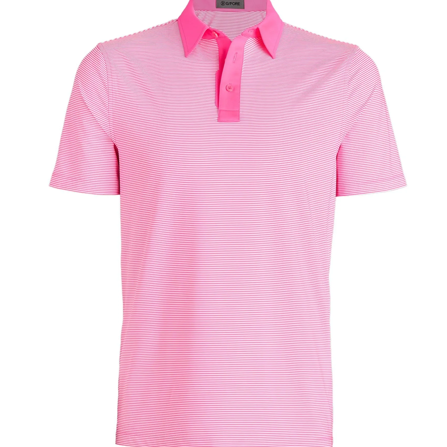 Feeder Stripe High Gauge Jersey Polo Knockout Pink