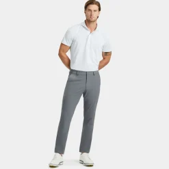 Four-Way Stretch Slim Leg Trousers Charcoal Grey