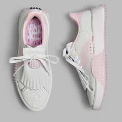 G.112 Perforated Kiltie Golf Shoes Snow/Blush