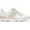 GALLIVAN2R Side Stripe Kiltie Golf Shoes Snow/Stone