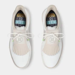 GALLIVAN2R Side Stripe Kiltie Golf Shoes Snow/Stone