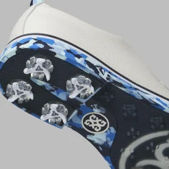 GALLIVANTER G/LOCK Leather Camo Sole Golf Shoes White