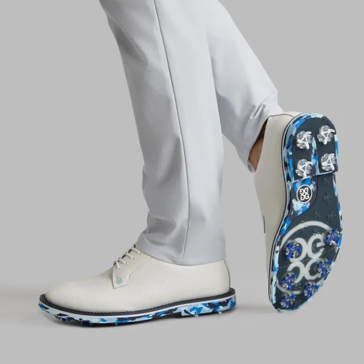 GALLIVANTER G/LOCK Leather Camo Sole Golf Shoes White