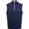 Galway Stretch Loop Ty Quarter Zip Vest Navy