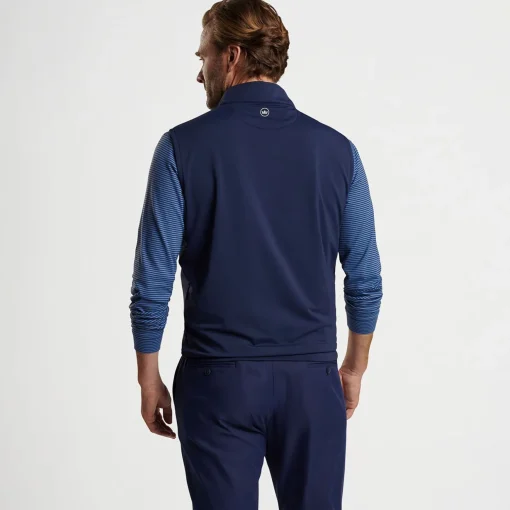 Galway Stretch Loop Ty Quarter Zip Vest Navy