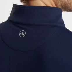 Galway Stretch Loop Ty Quarter Zip Vest Navy