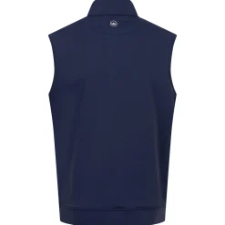 Galway Stretch Loop Ty Quarter Zip Vest Navy