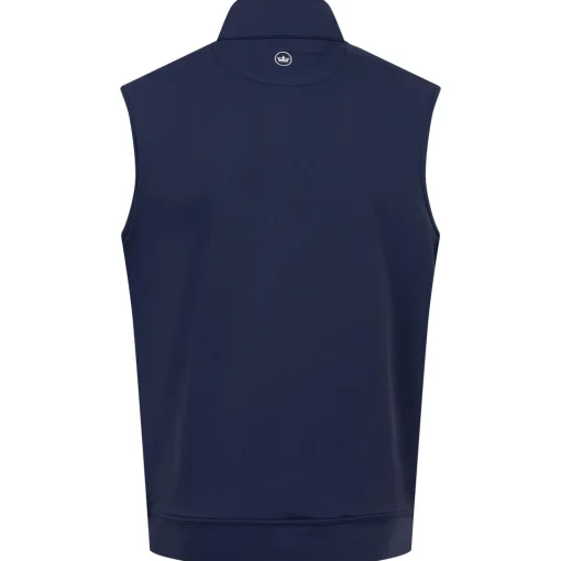 Galway Stretch Loop Ty Quarter Zip Vest Navy