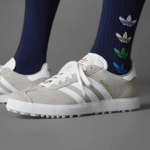 Gazelle Spikeless Golf Shoes Grey/White/Gold