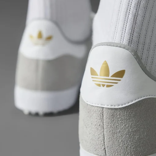 Gazelle Spikeless Golf Shoes Grey/White/Gold