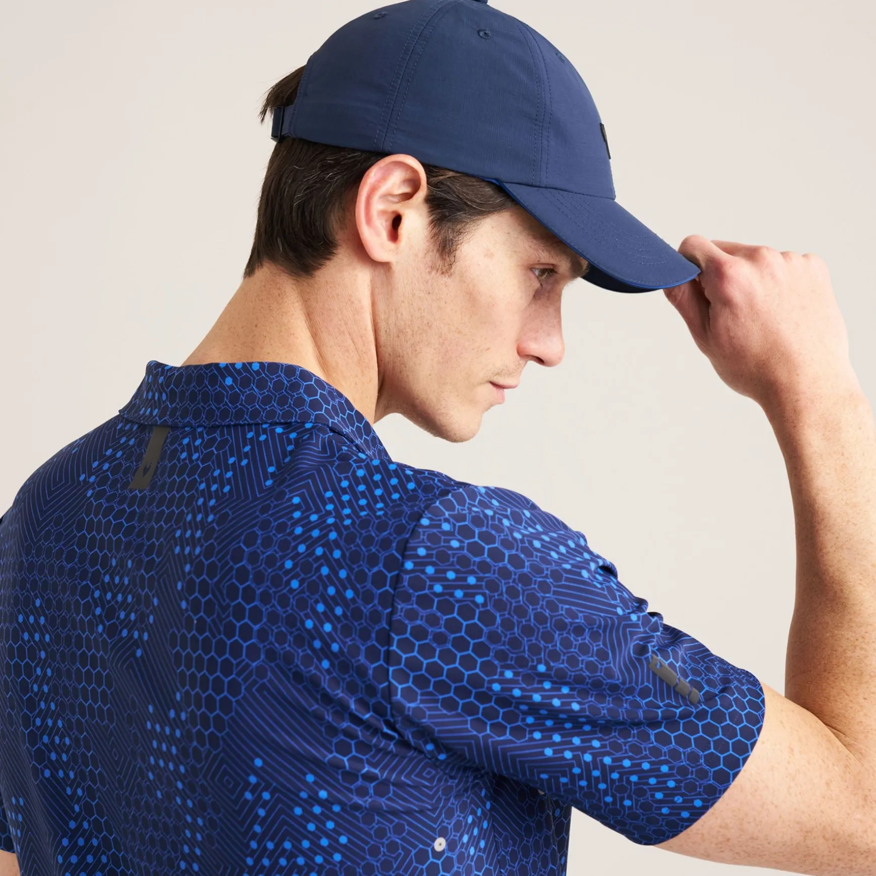 Golf AOP Tech Camo Polo Blue