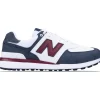 574 Greens v2 Waterproof Spikeless Golf Shoes Blue/White/Red