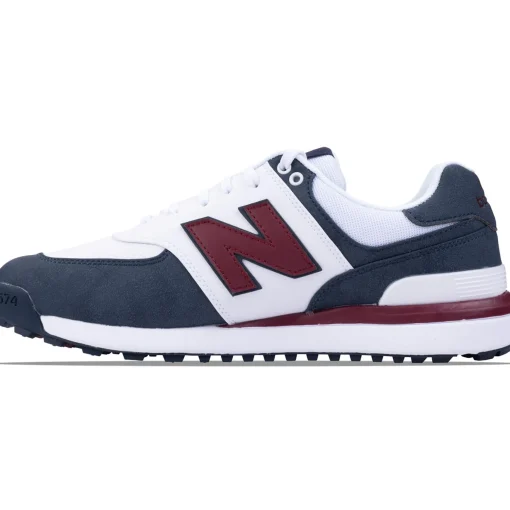 574 Greens v2 Waterproof Spikeless Golf Shoes Blue/White/Red