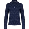 Hollow Pima LS Polo Atlanta Blue