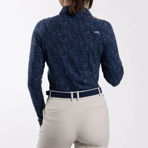 Hollow Pima LS Polo Atlanta Blue