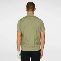Hybrid Windbreaker Gilet Oil Green