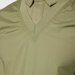 Hybrid Windbreaker Gilet Oil Green