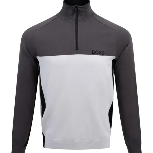 Hydro 1 Quarter Zip Mid Layer Light Grey