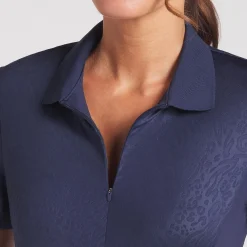 Kassidy Animal Deboss Dress Deep Navy