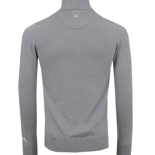 Kian Zipped Golf Sweater Grey Melange