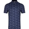 Lance Printed Polo Atlanta Blue/White