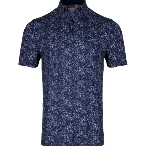 Lance Printed Polo Atlanta Blue/White