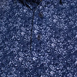 Lance Printed Polo Atlanta Blue/White