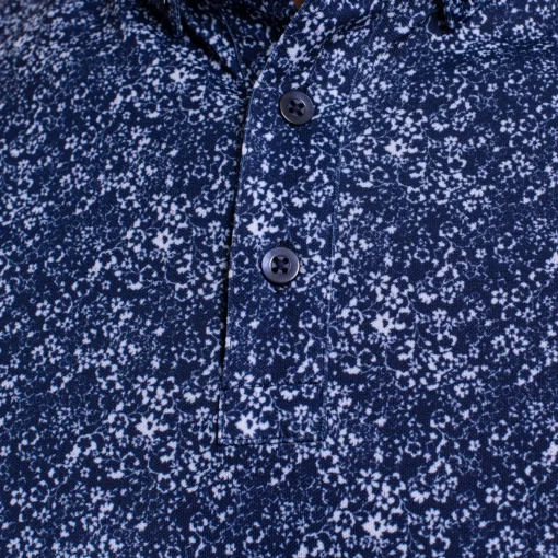 Lance Printed Polo Atlanta Blue/White