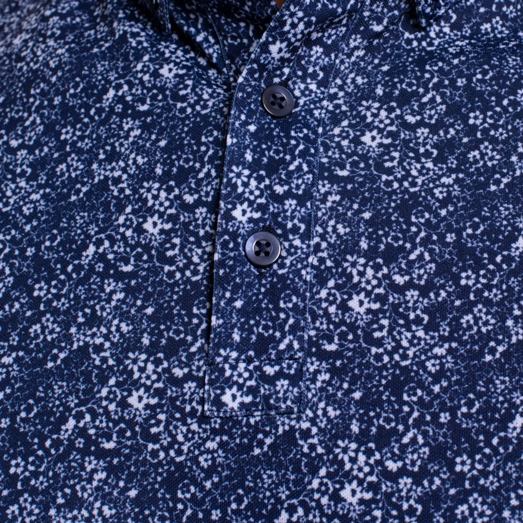 Lance Printed Polo Atlanta Blue/White