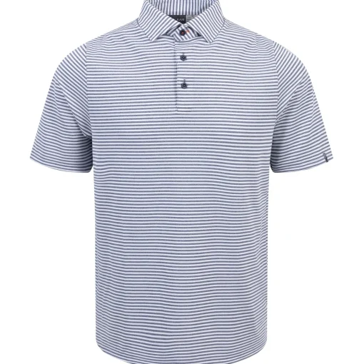 Lee Stripe Stretch Polo Atlanta Blue/White