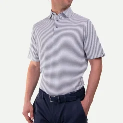 Lee Stripe Stretch Polo Atlanta Blue/White