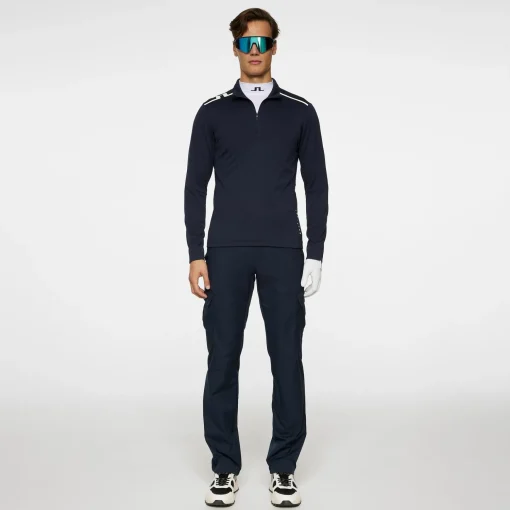 Leon Quarter Zip Mid Layer JL Navy