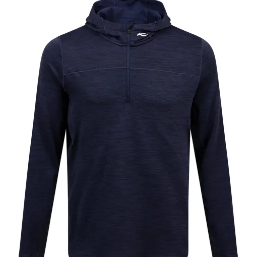 Liam Hooded Half Zip Mid Layer Atlanta Blue