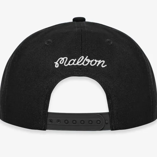 M Script Chainstitch Painters Cap Black