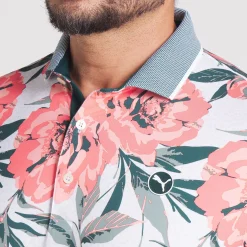 MATTR Beautiful Game Polo White Glow/Red Fire