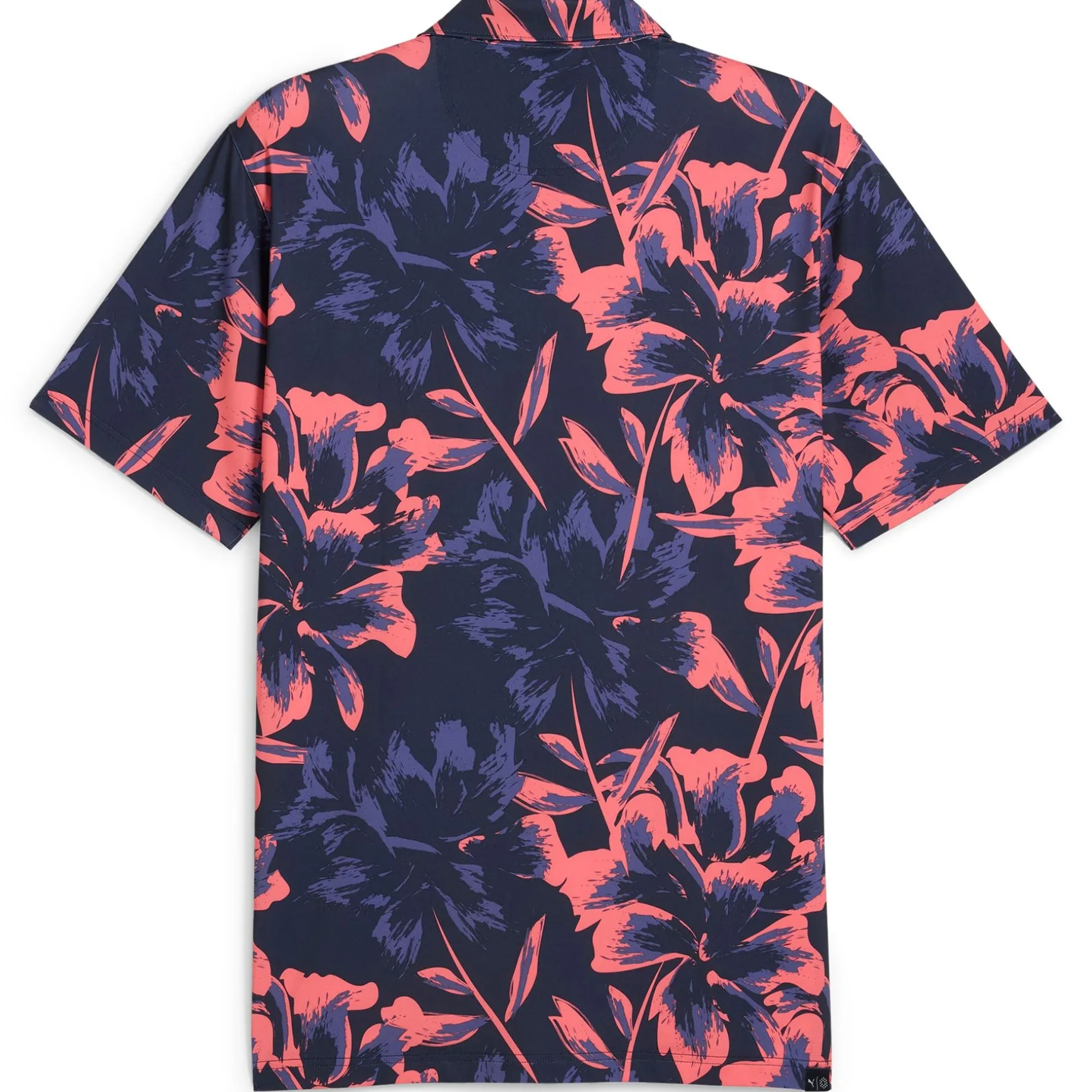 MATTR Broken Flower Polo Deep Navy/Peach Frost